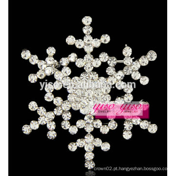 Broches de casamento multi pétalas flocos de neve broches de cristal floral